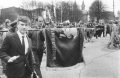 Lõpp. Leninlike lippude pakkimine. Võidu väljak, 1987